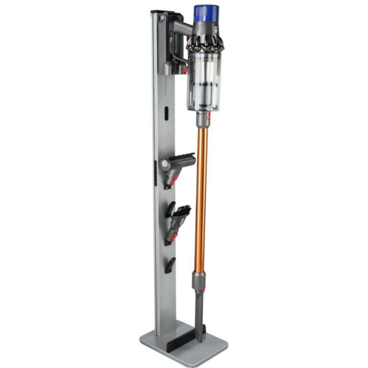 Support de rangement XAVAX Mural fixation universelle aspirateur balai argent