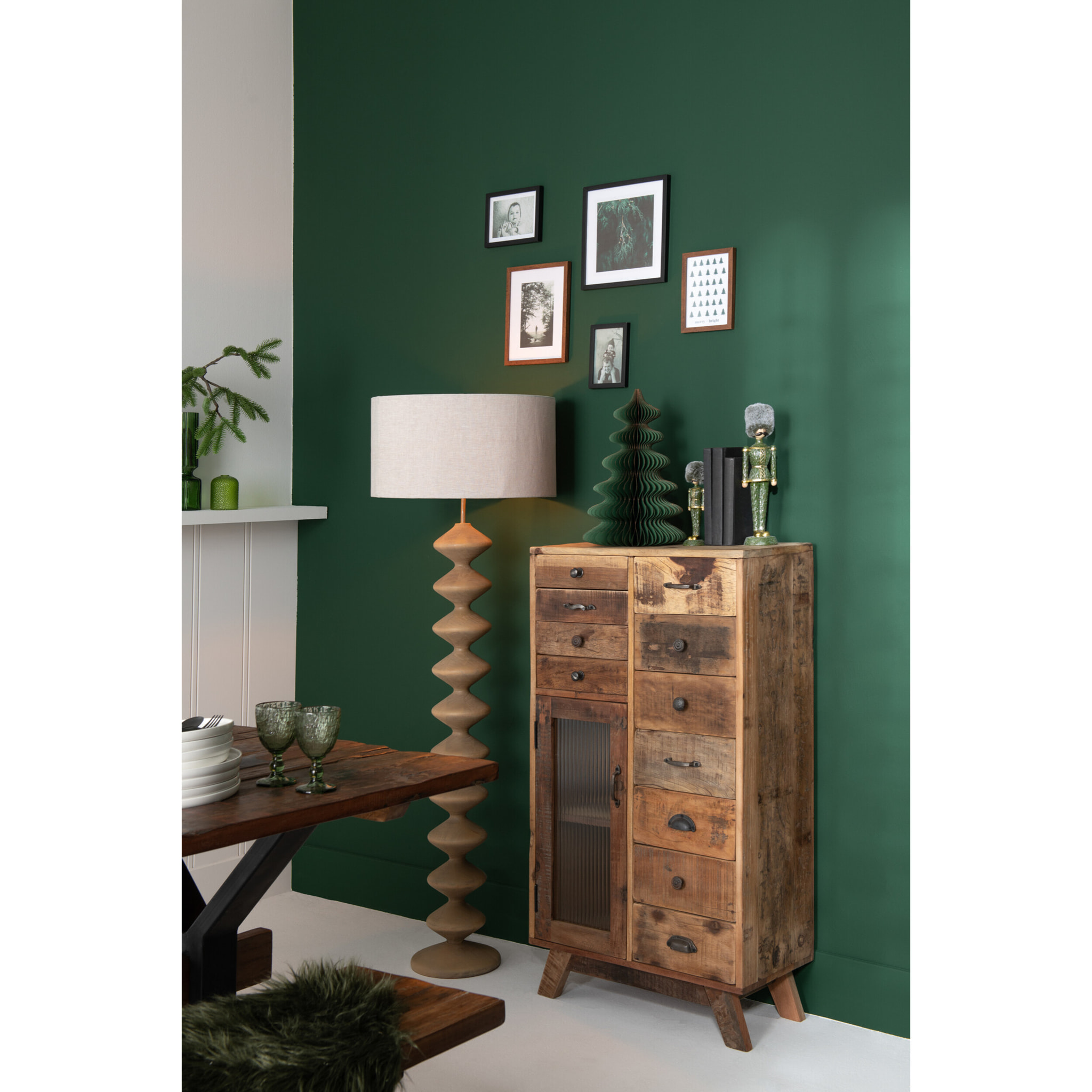 J-Line cadre photo Basic - bois - brun foncé - small - 2 pcs