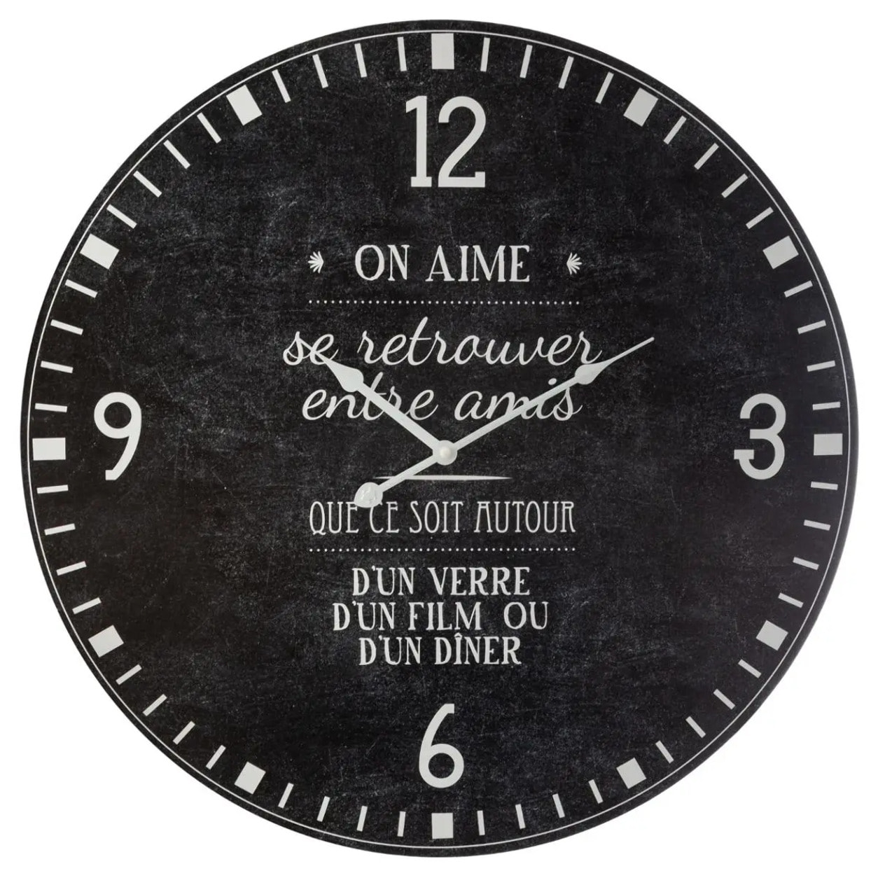 Horloge "Ardoise" - noir D57 cm