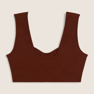 Top sportivo seamless con scollo a cuore e supporto leggero