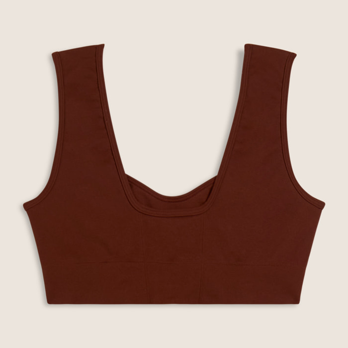 Top sportivo seamless con scollo a cuore e supporto leggero