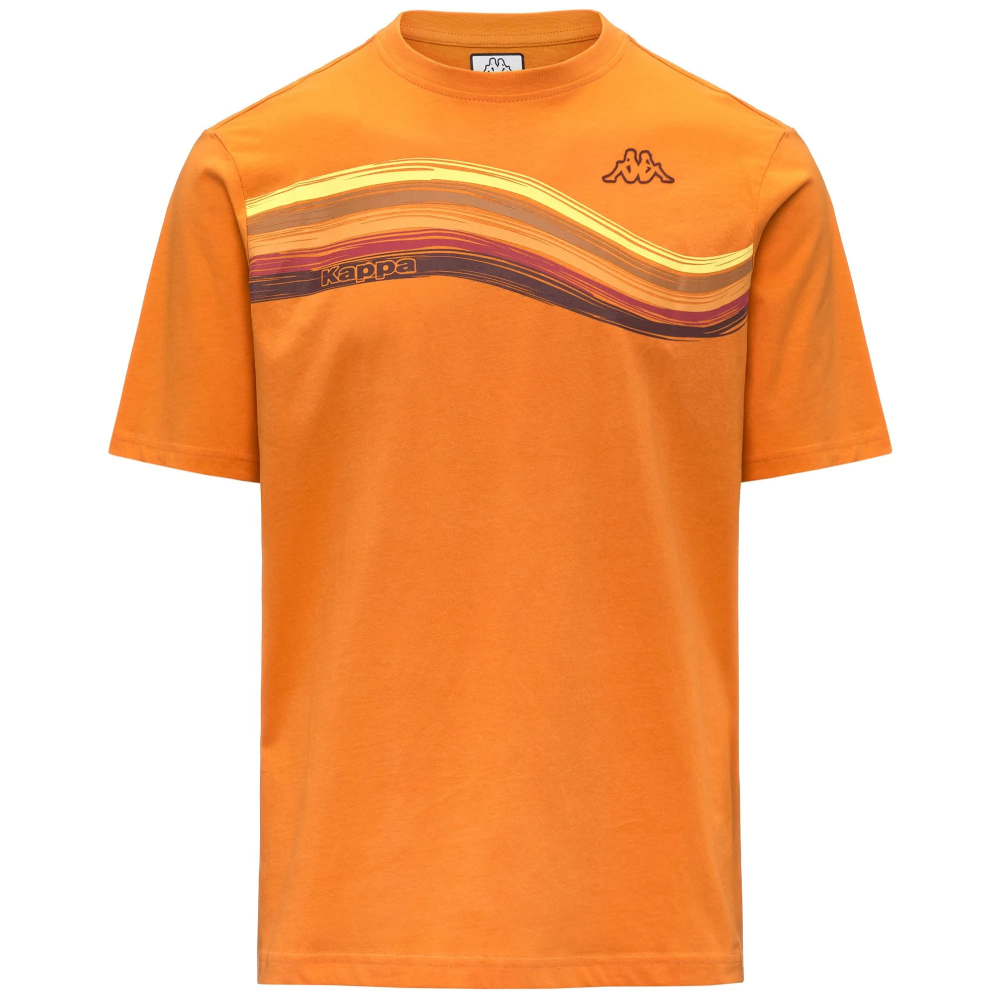 Kappa - T-Shirts & Top Uomo Arancione - Logo Wave 140