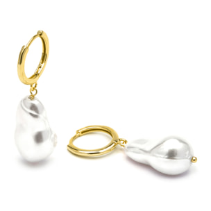 Pendientes Hasel acabado oro amarillo 18k