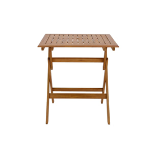 Table de jardin carrée pliante en bois massif L70 cm FUEGO