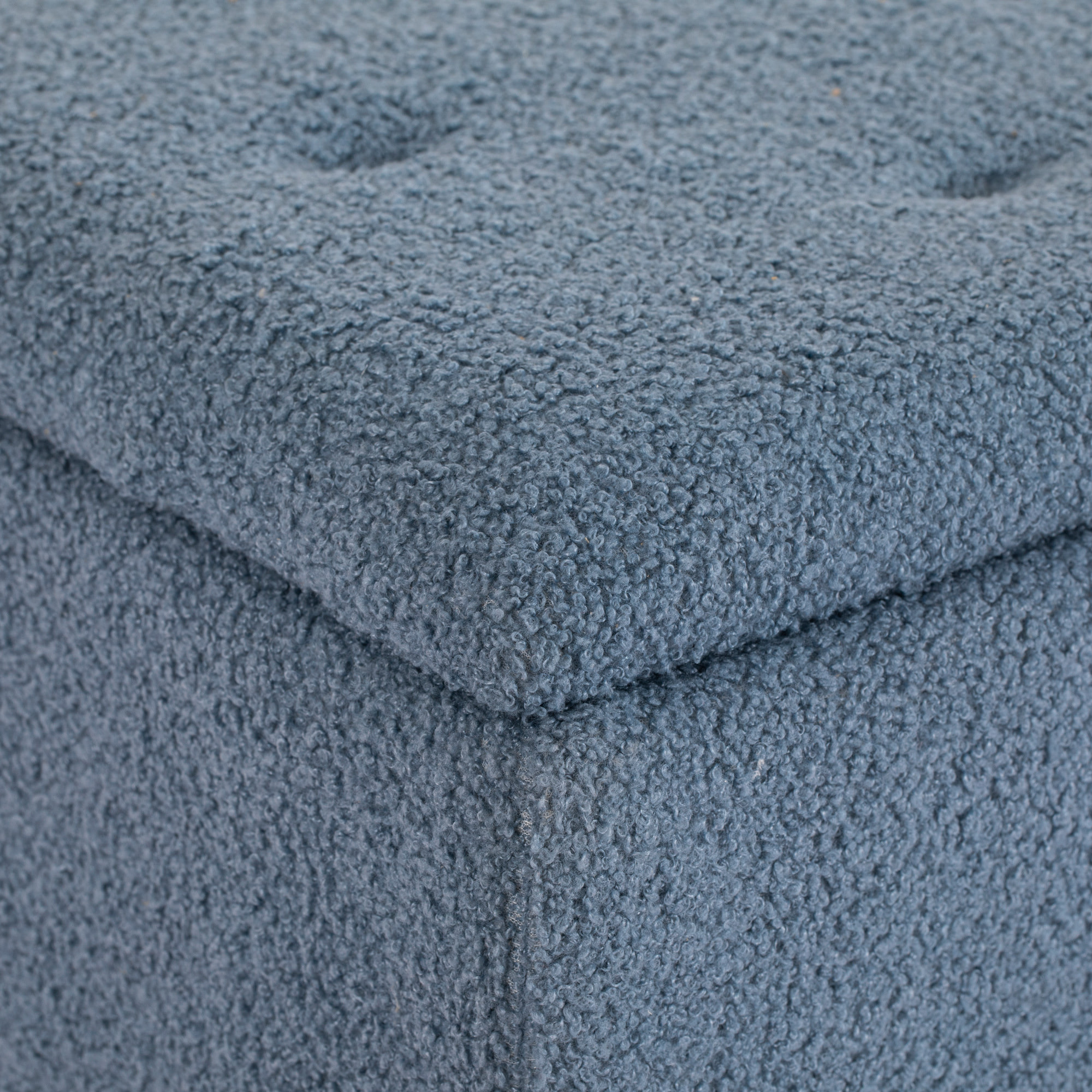 Baúl de Almacenaje de Dormitorio Banco de Almacenamiento Capacidad 47 L con Tapa Abatible y Patas de Madera para Salón Carga 120 kg 95x38x45 cm Azul