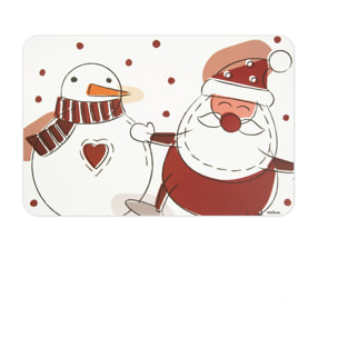 Set 6 tovagliette rettangolari Excelsa – Snowman, Polipropilene bianco