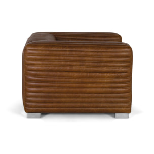 Sillón de Cuero 103 Cm Estilo Contemporáneo Moderno