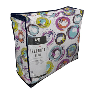 TRAPUNTA BASIC INVERNALE STAMPATA MATRIMONIALE, CERCHI ASTRATTI