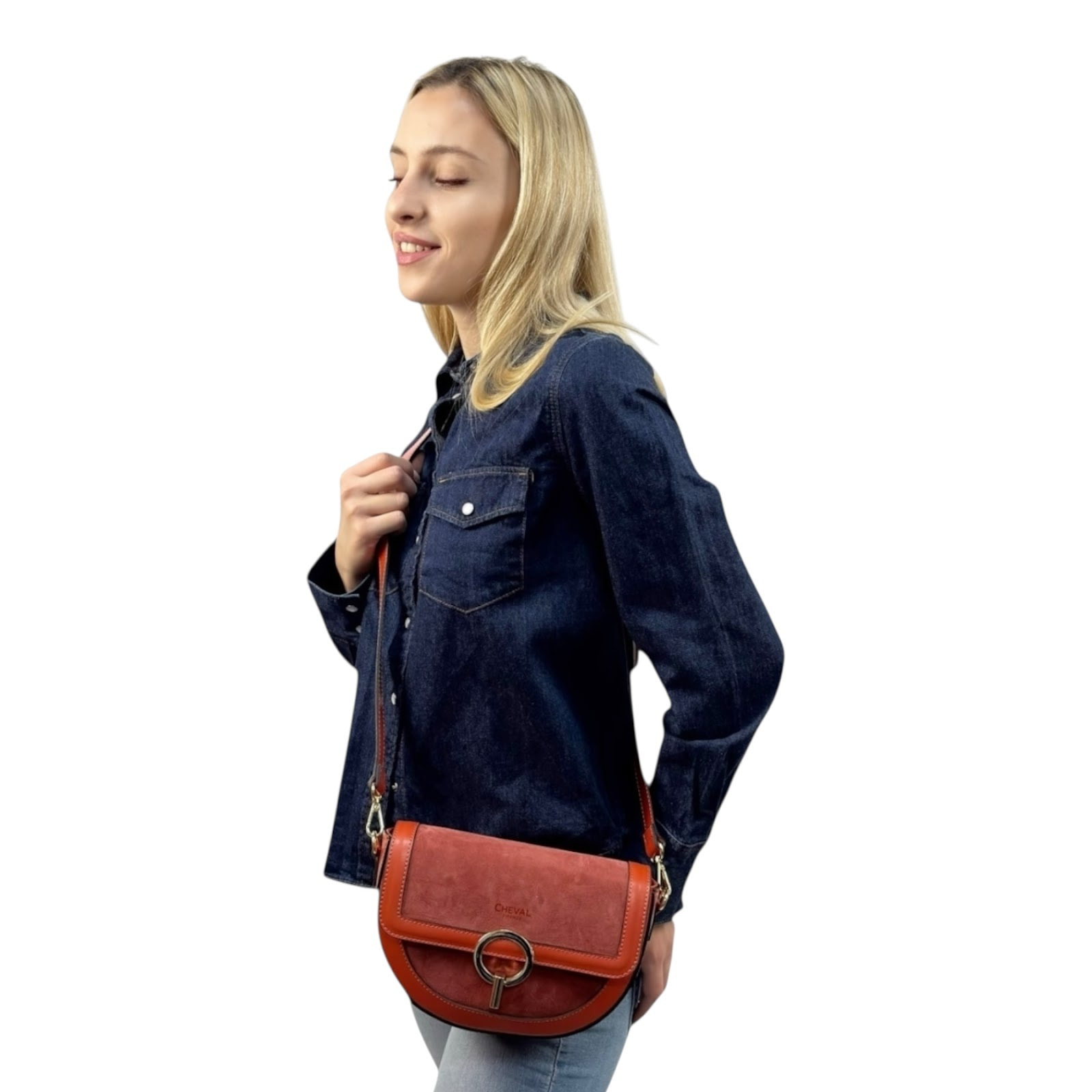 Bolso Cruzado Cheval Firenze Ambra F/W Naranja Oscuro