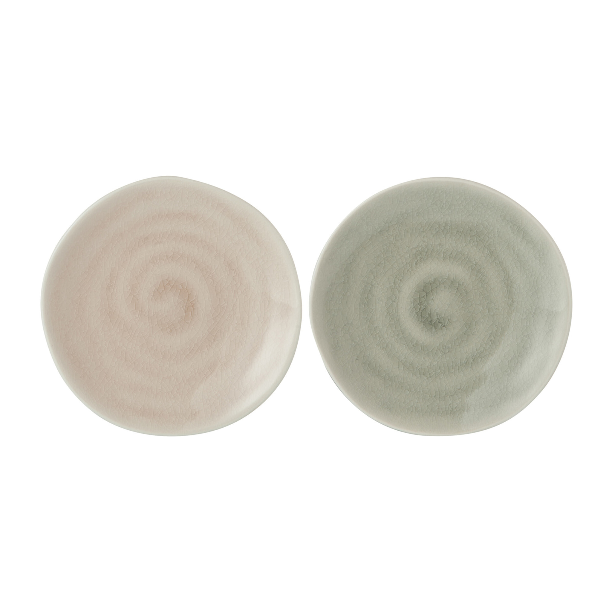 J-Line assiette Taupe - poterie - marron - small - 2 pcs