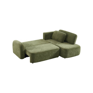 Canapé d'angle réversible convertible 3 places tissu avec coffre NOUMA