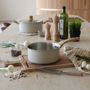 Batterie de cuisine 8 pièces en acier inoxydable - tous feux EASYNOX