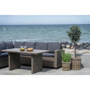 Set di 2 cesti Gili rotondi in rattan kubu naturale con manici - 30 e 40 cm