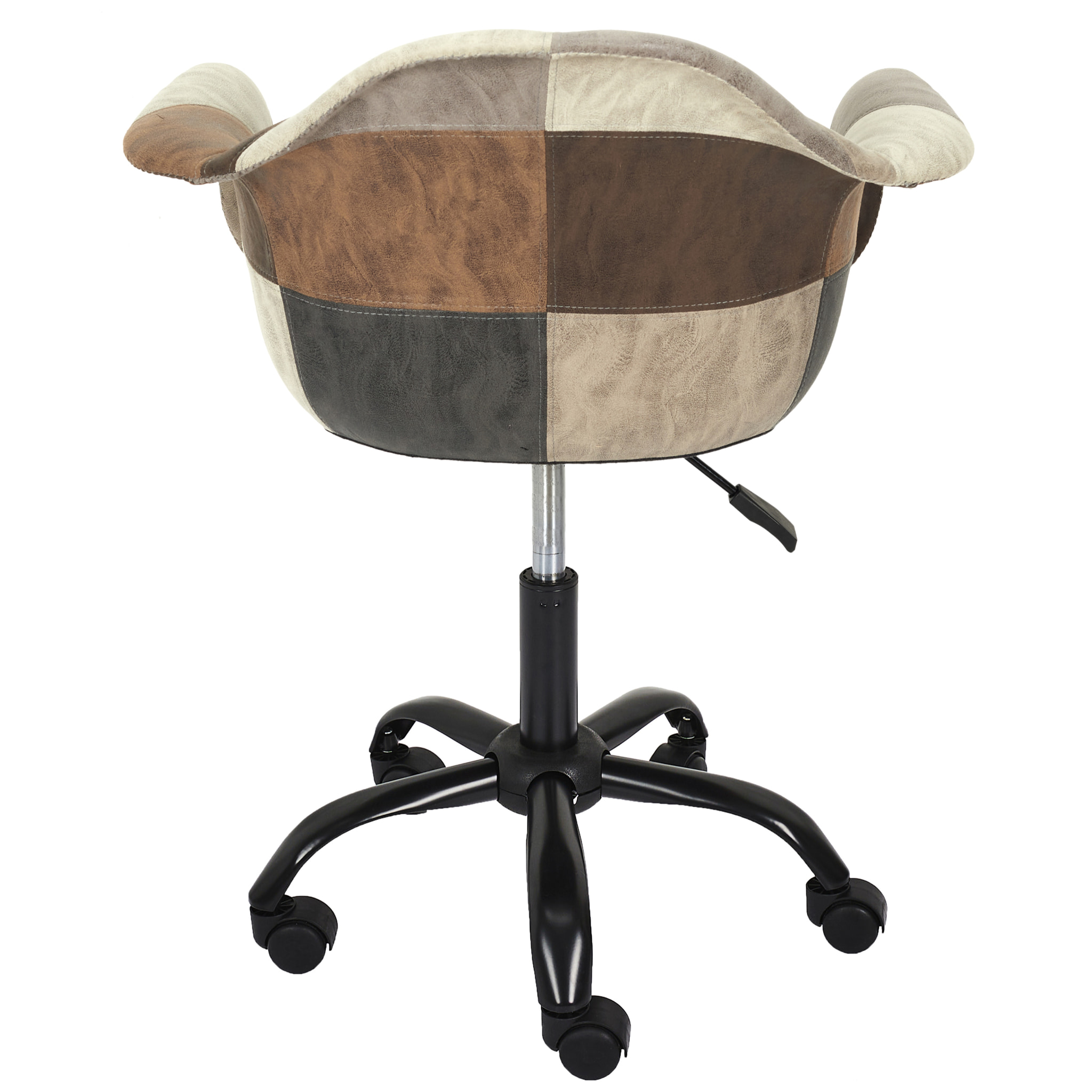 Fauteuil De Bureau Patchwork Pu - Lot De 2