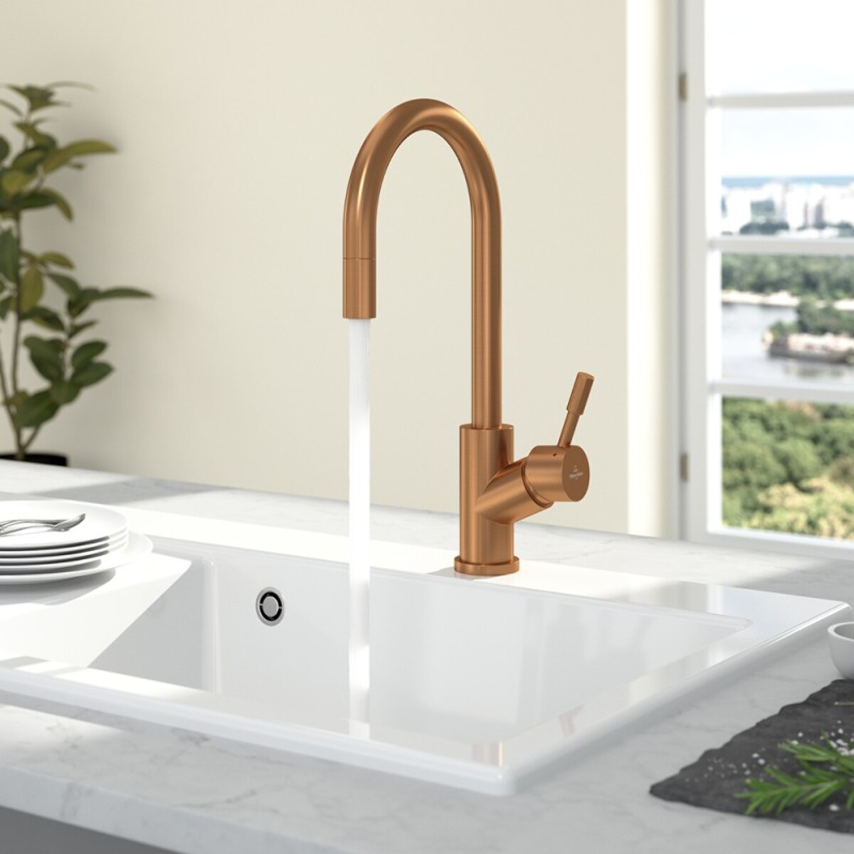 Robinet cuisine VILLEROY ET BOCH Umbrella flex