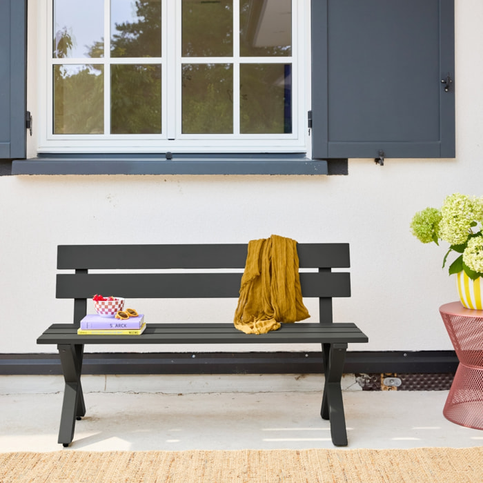 Banc de jardin aluminium 2 places TERRALU