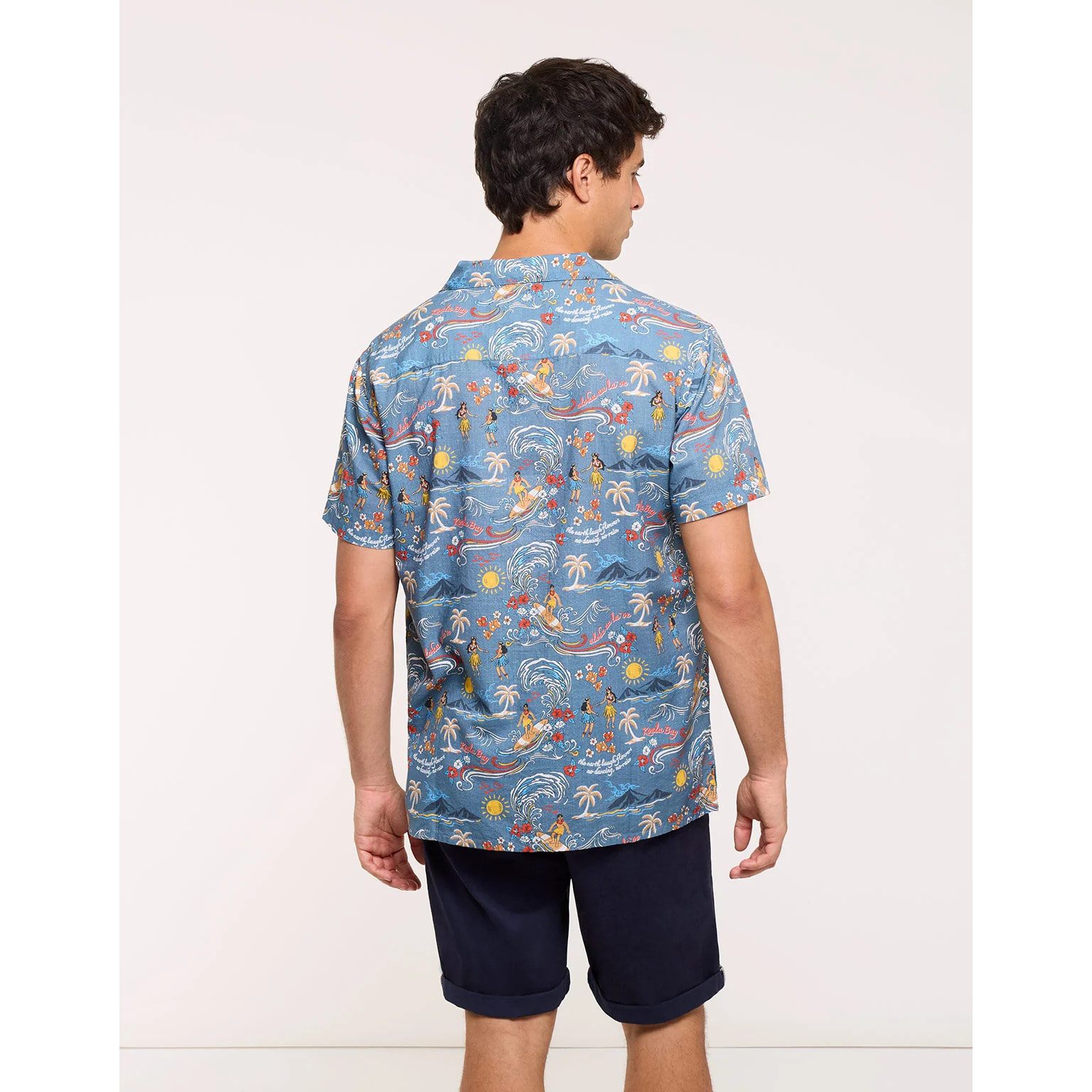 Camisa Manga Corta Azul - Hulini