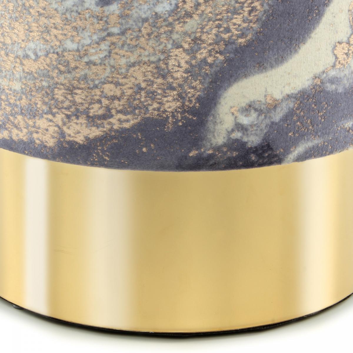 Tabouret semi artisanal motif floral SAGI