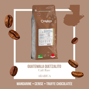 Café rare Bio - Guatemala Quetzalito - Grain 1kg