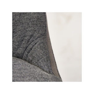 Chaise en tissu chiné avec liseré & pieds en métal - DENIZA