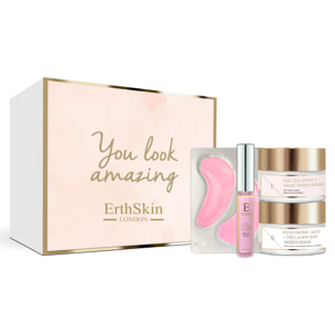 Labios Resplandecientes + Almohadillas para los ojos + Crema hidratante de noche + Crema hidratante de día
 (Kit universal)