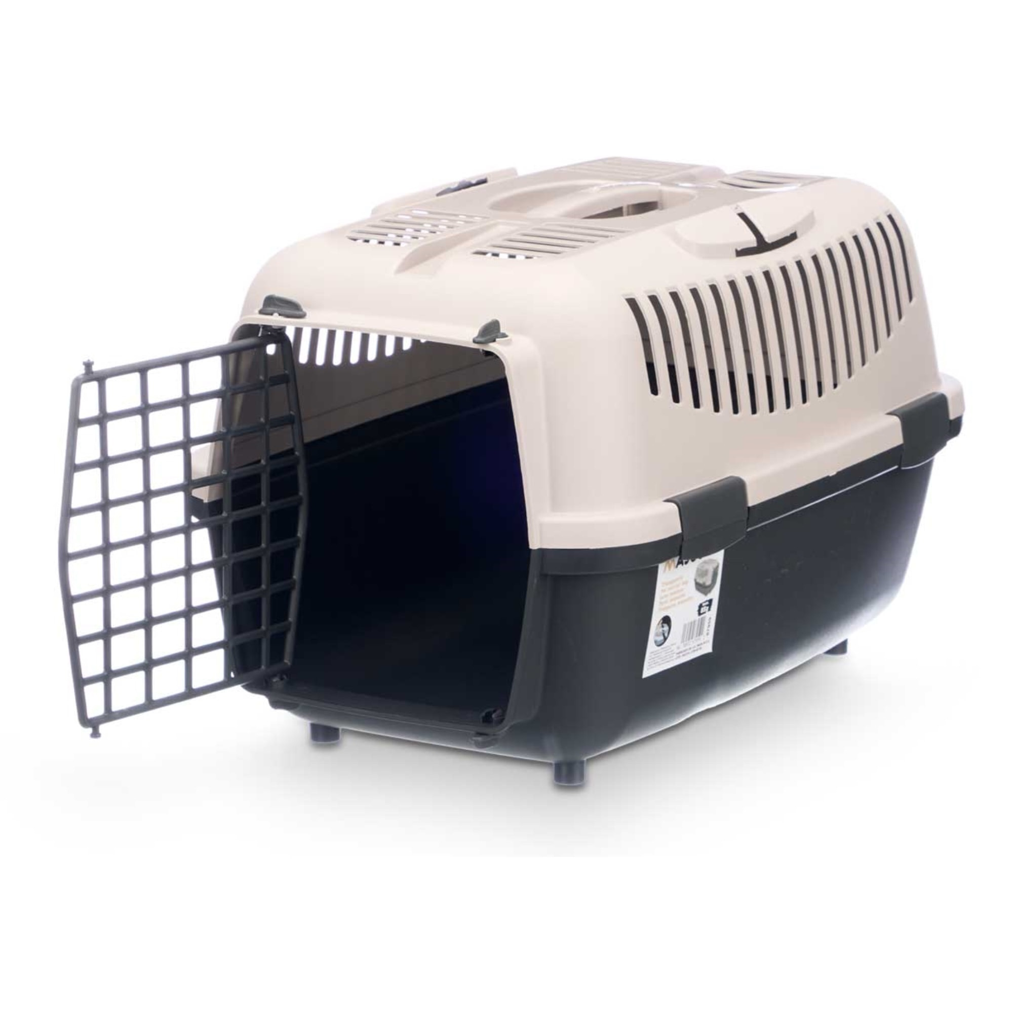 Well home transportín de mascotas portátil antracita, ideal para perros y gatos