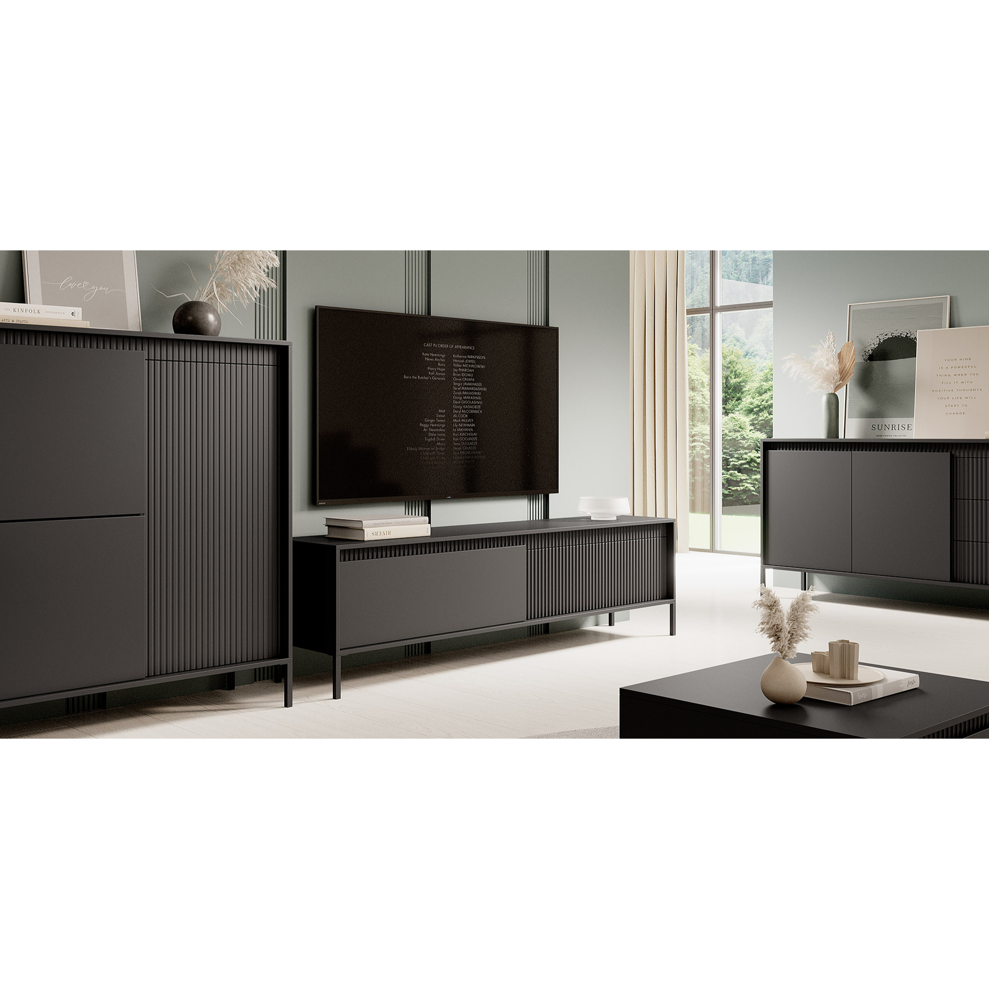 Oresteluchetta Porta TV KERGI BLACK