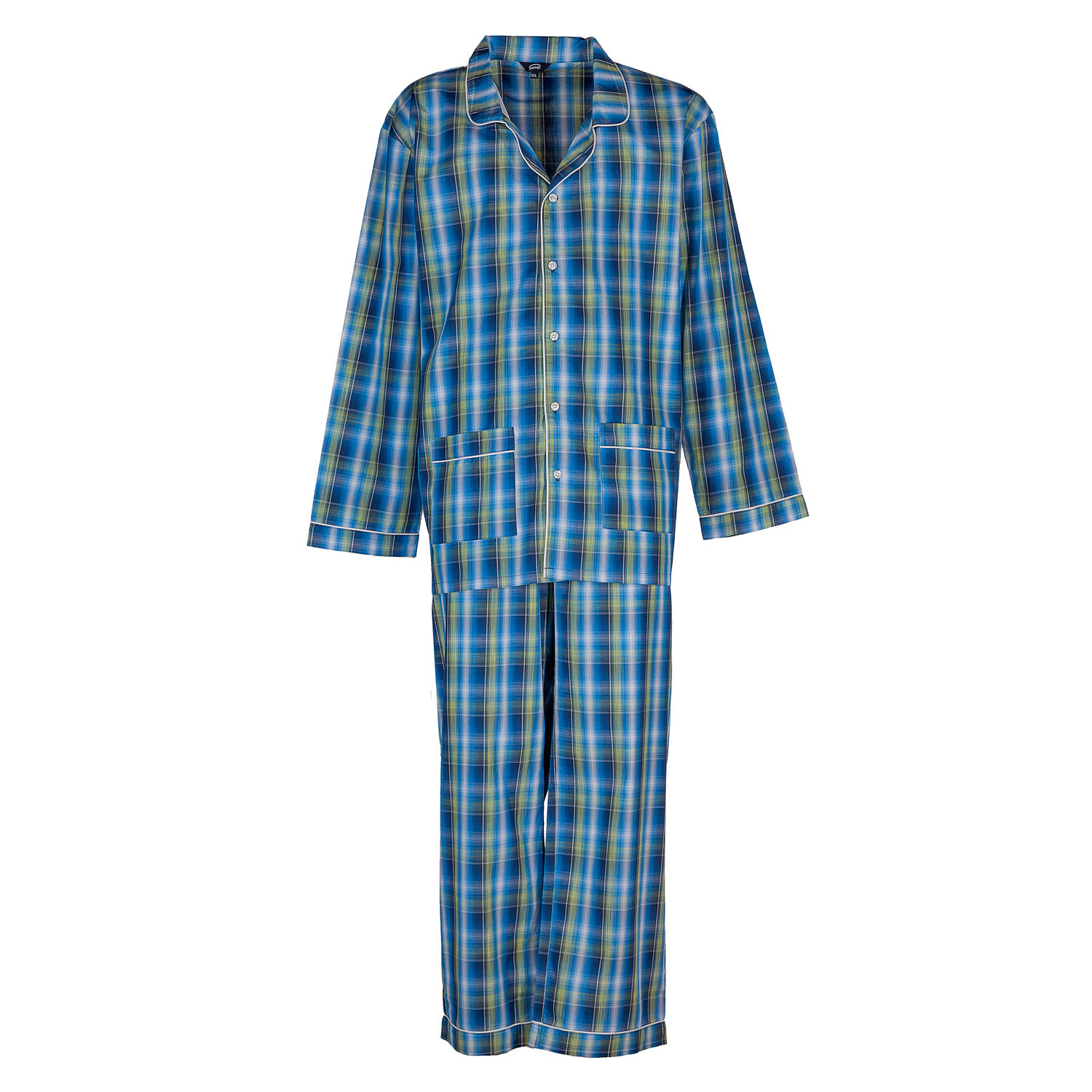 Pigiama leggero UOMO quadro blu