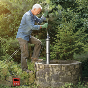 Bomba sumergible 370 W, caudal 20 L/min, altura máxima 50 m para aguas limpias - GREENCUT