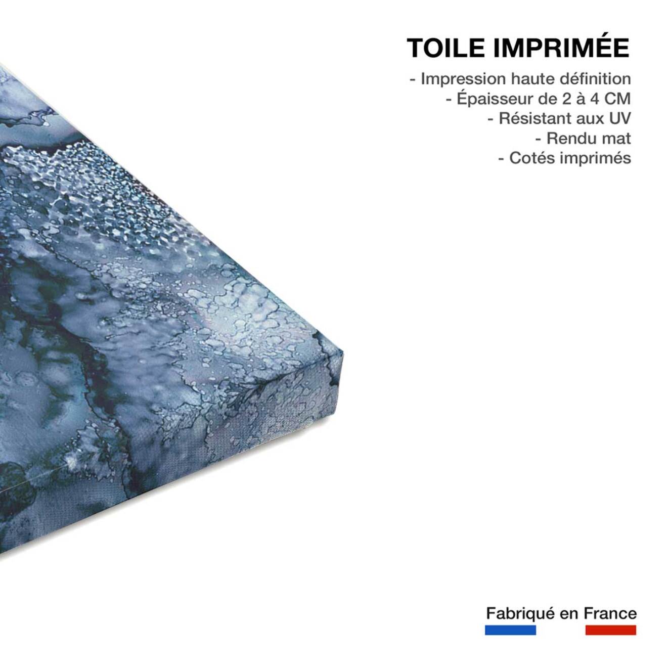 Tableau blue space Toile imprimée