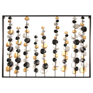 Decoration Murale Metal Fleuri 100x70cm