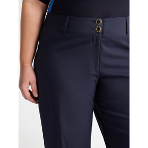 Fiorella Rubino - Pantalones cropped - Azul