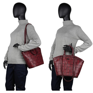 Bolso Shopper-Tote Lois Crossover Rojo