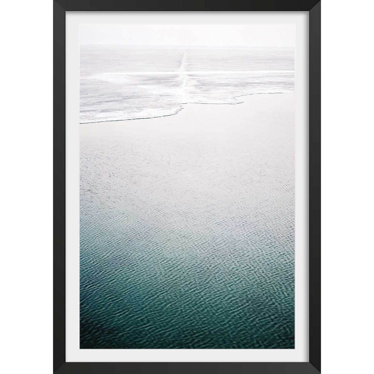 Affiche plage transsiberian 339 Affiche + cadre en bois - Noir