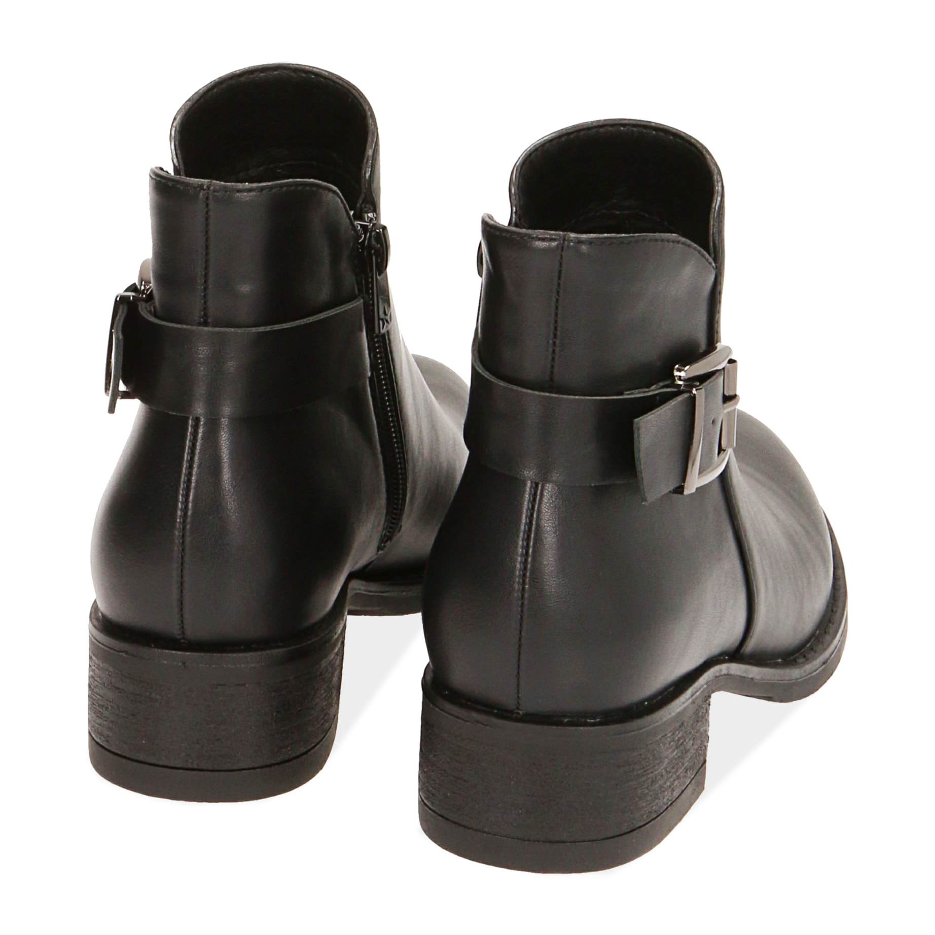Botines de tacón negras, tacón 4 cm