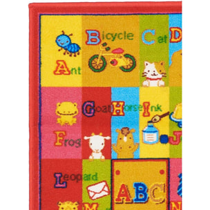 Tapis enfant abécédaire, lavable en machine à 30°C