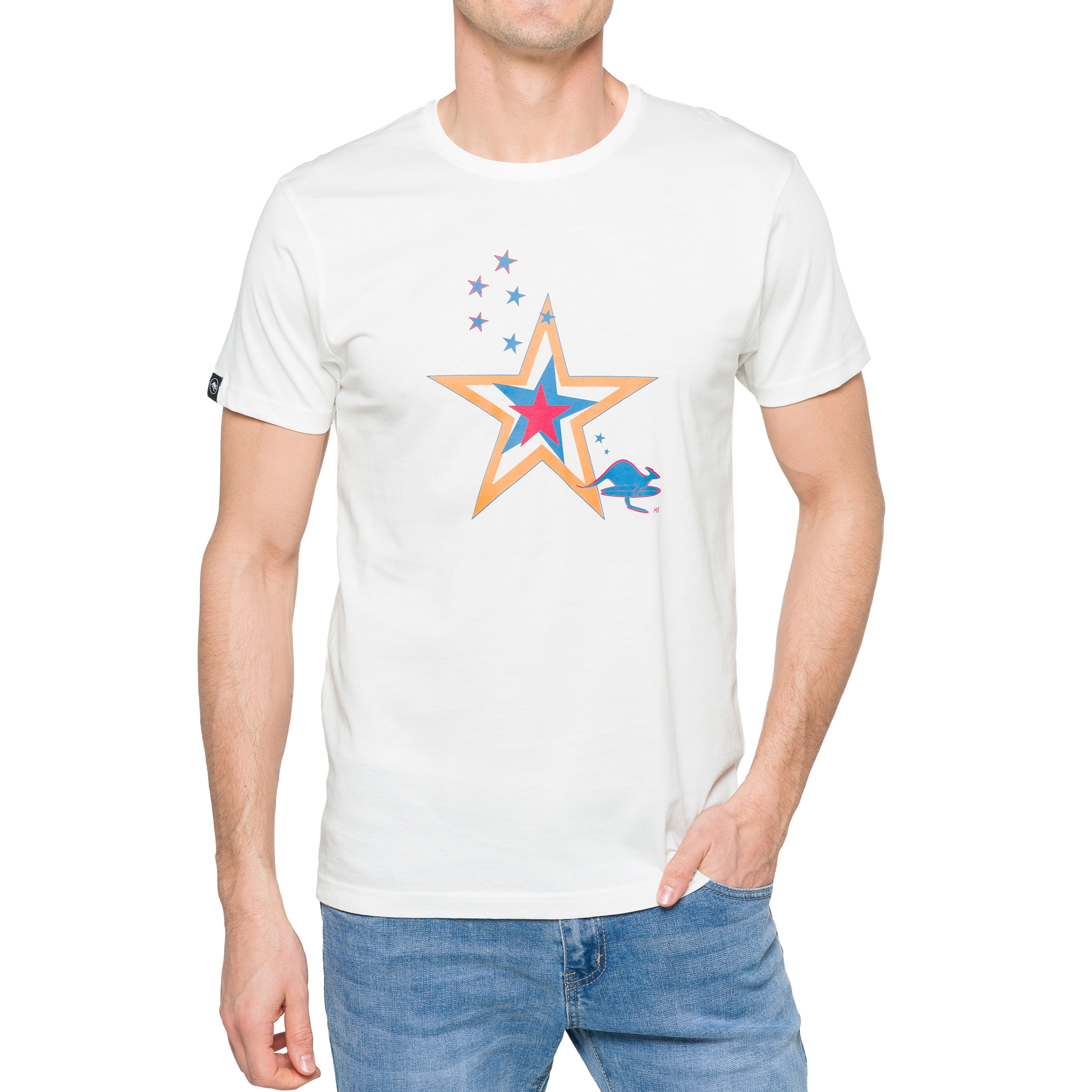 T-shirt in cotone 150 gr Vegas Hot Buttered Bianco