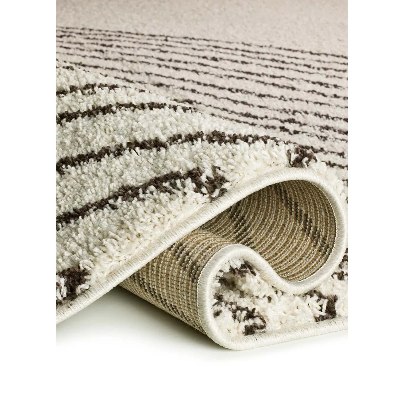 LUSH Alfombra shaggy abstracta blanco, varias medidas disponibles.
