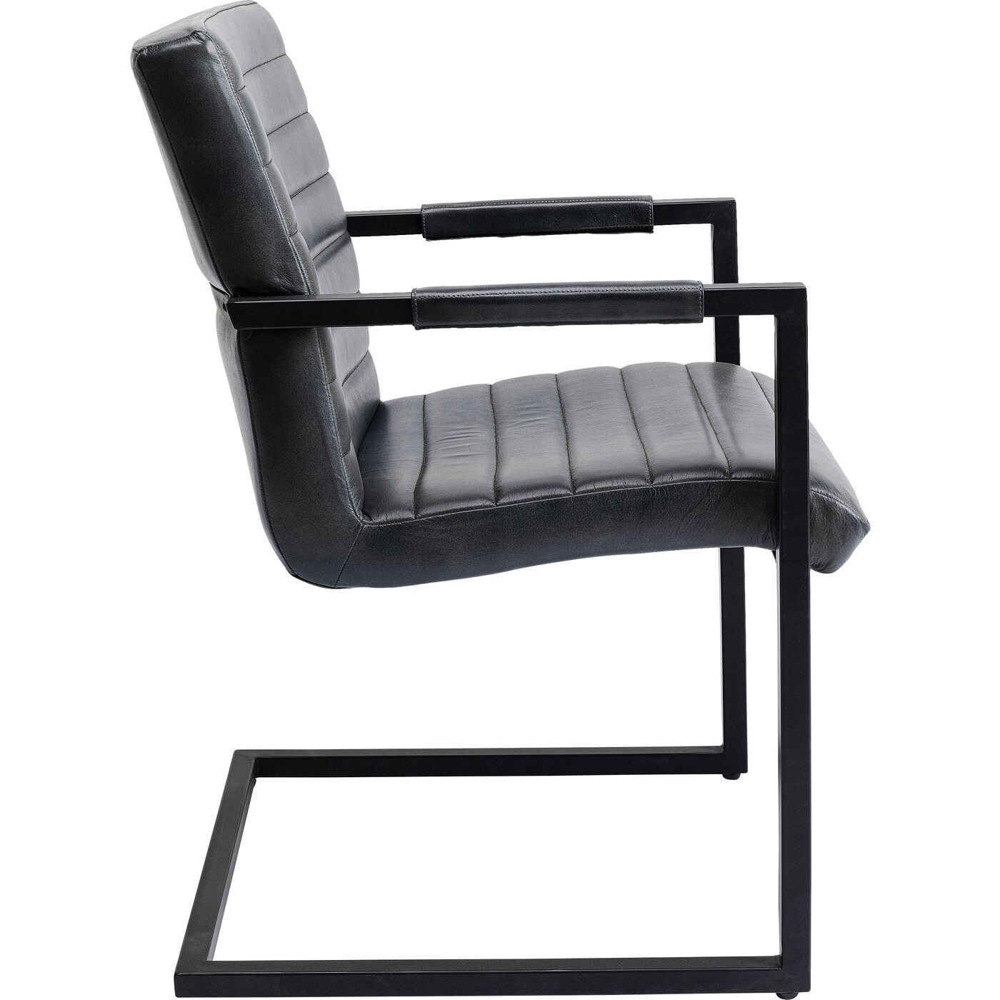 Chaise avec accoudoirs Cantilever Lola grise Kare Design