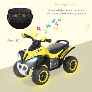 Quad Correpasillos para Niños con Luces y Música Amarillo