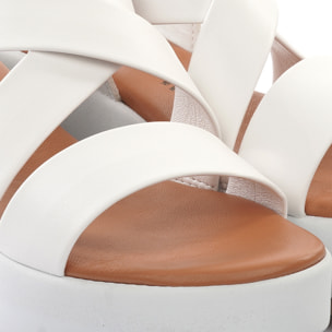 SANDALO ZEPPA INCROCIATO BIANCO