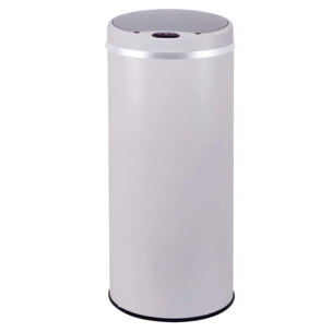 Poubelle automatique inox SOHO blanc 42L