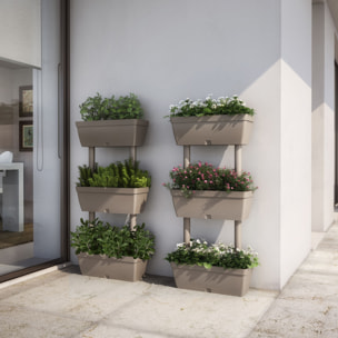 Macetero vertical de plástico 3 niveles