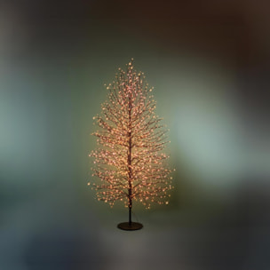 Albero artificiale con 1000 Micro Led da esterno - Pezzi 1 - Colore Giallo - 23x120Hx23cm - Bianchi Dino