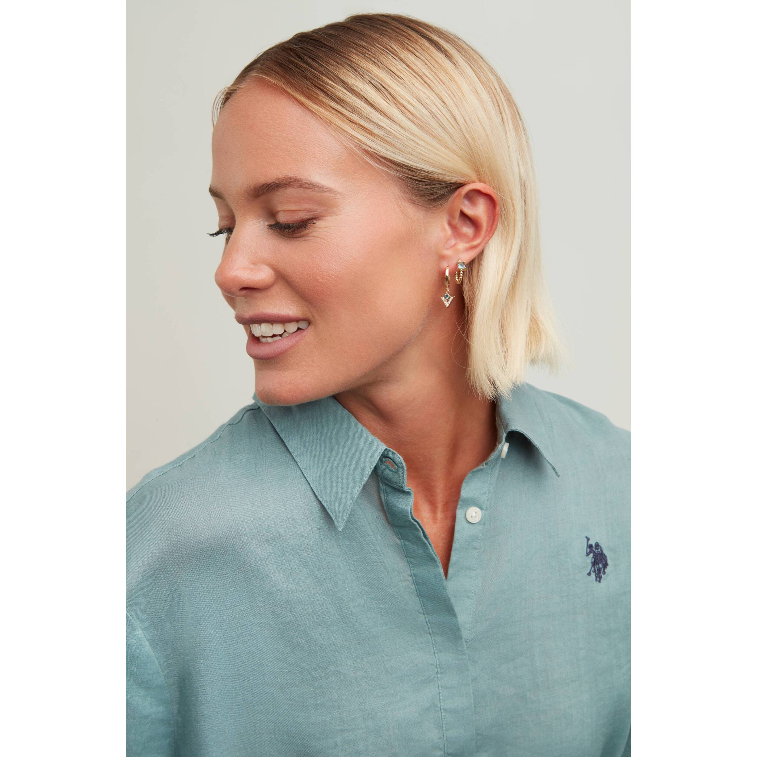 Orecchini U.S. Polo Assn. In metallo placcato oro