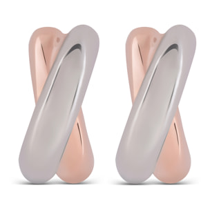 Pendientes acabados en oro rosa de 18K