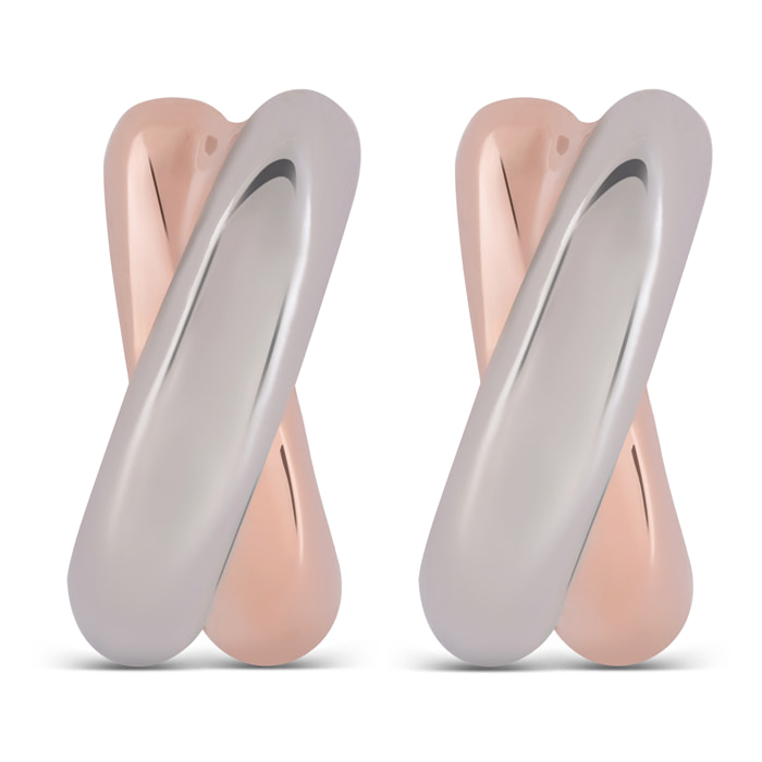 Pendientes acabados en oro rosa de 18K