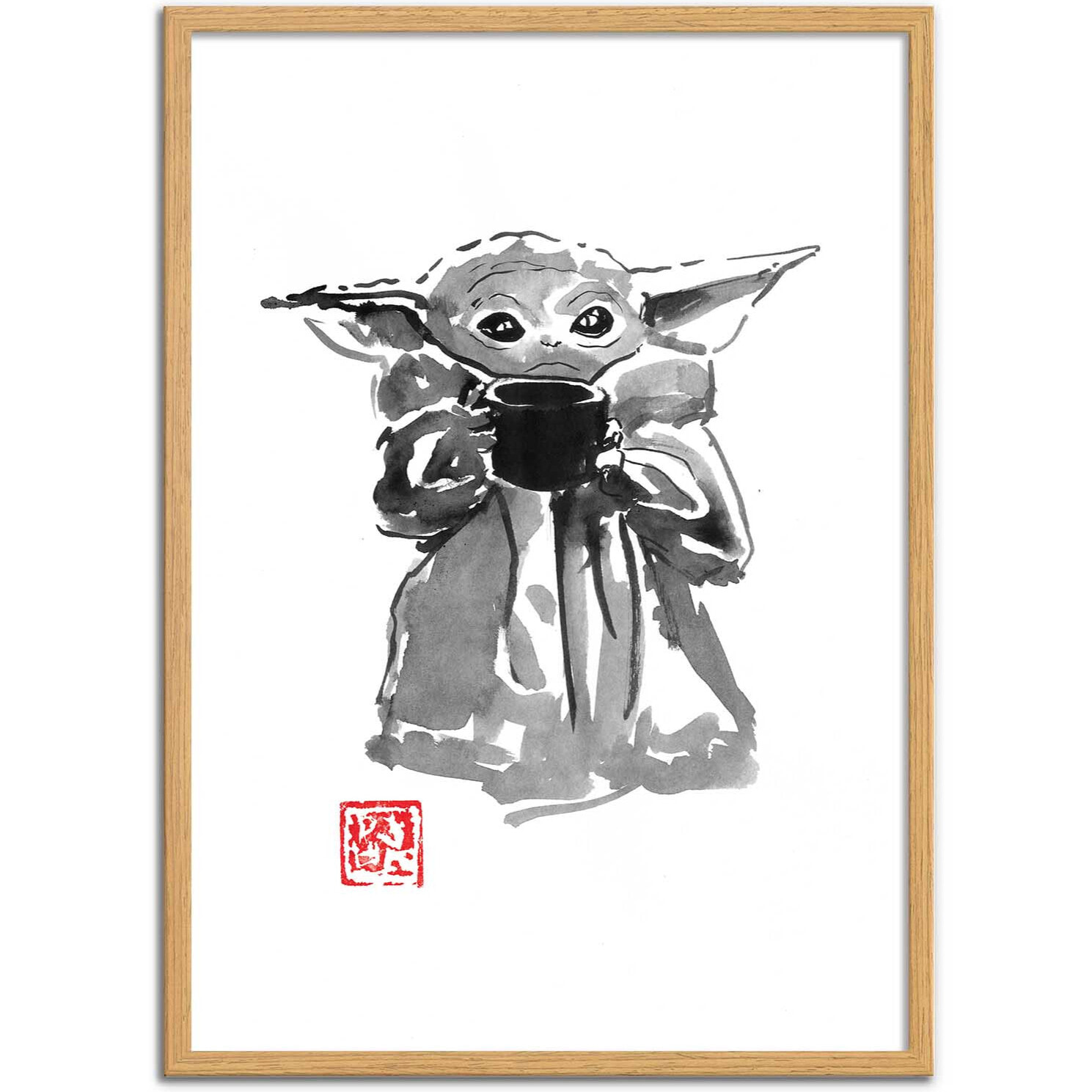 Affiche - Baby Yoda - Pechane Sumie