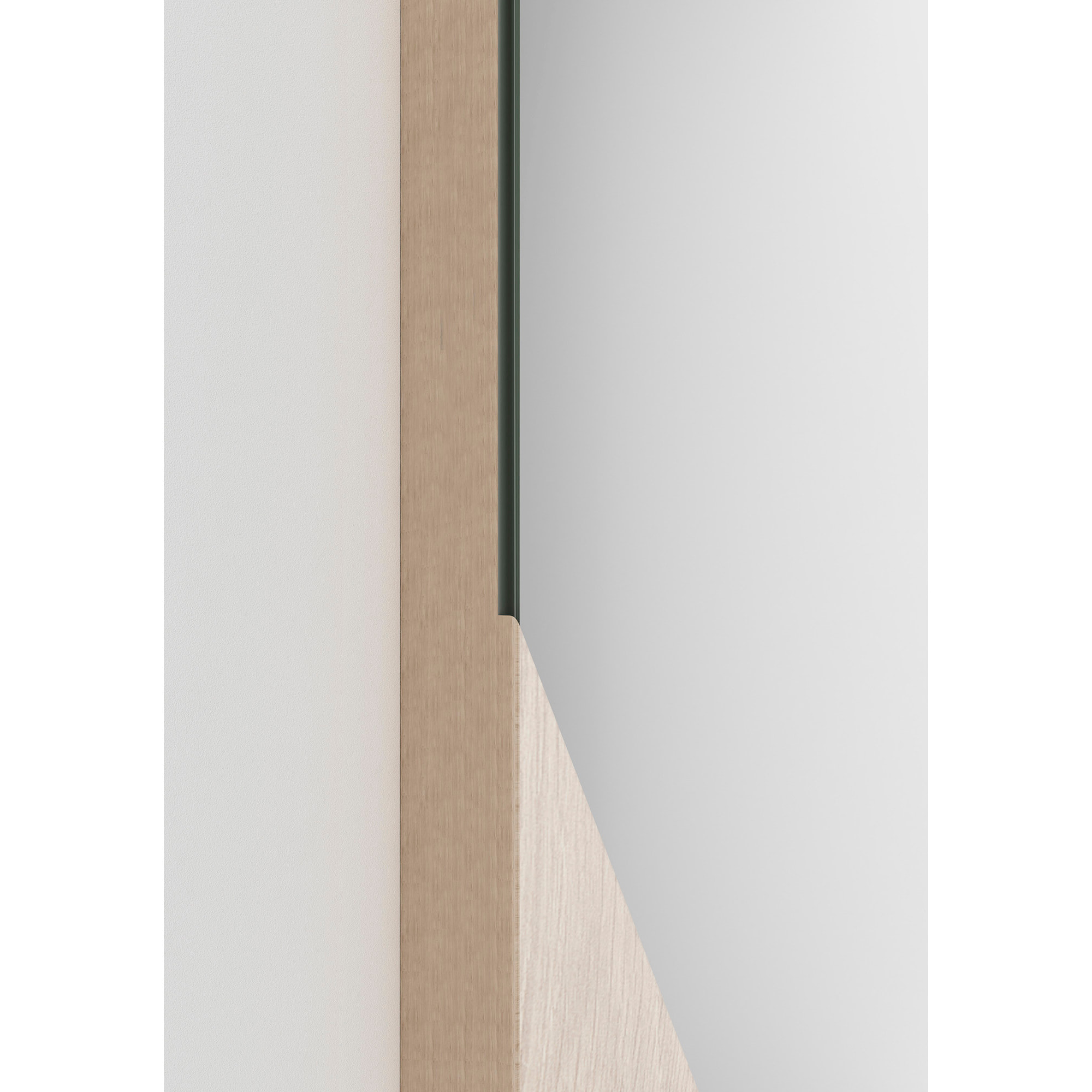 Espejo ovalado Aire haya roble claro 90x30x2 cm