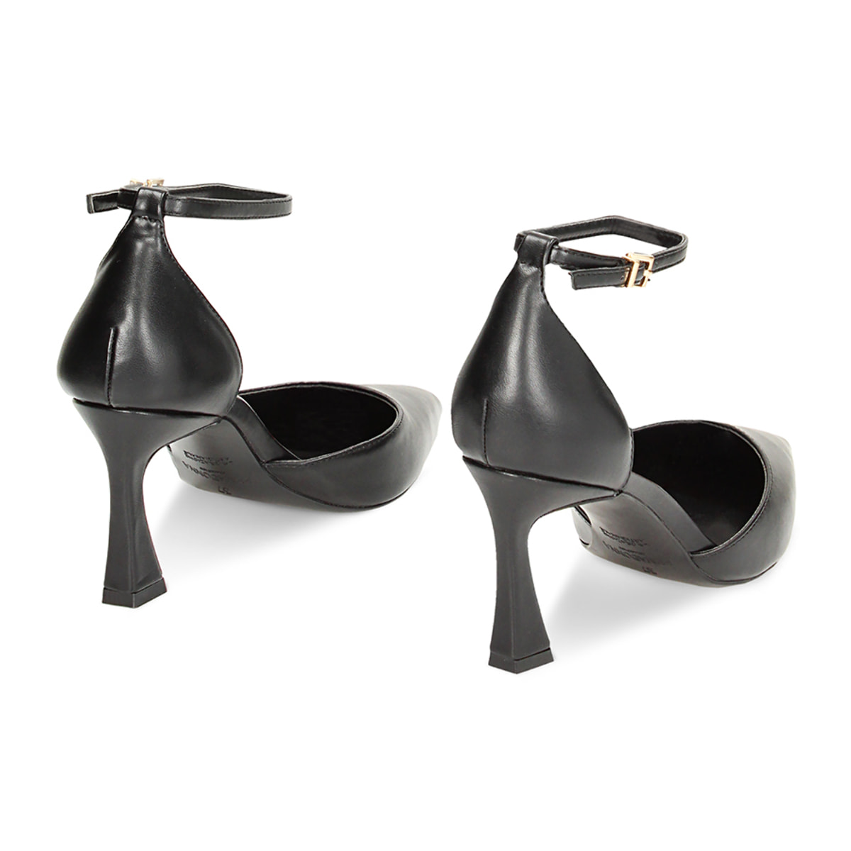 Décolleté Open Shank nere, tacco 7,6 cm